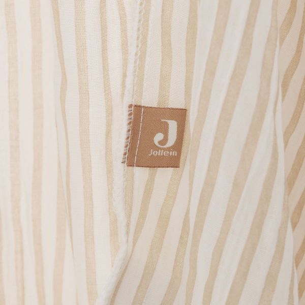Jollein Stripe Klamboe - 245 cm - Oatmeal/Hazel Jollein Stripe Klamboe - 245 cm - Oatmeal/Hazel