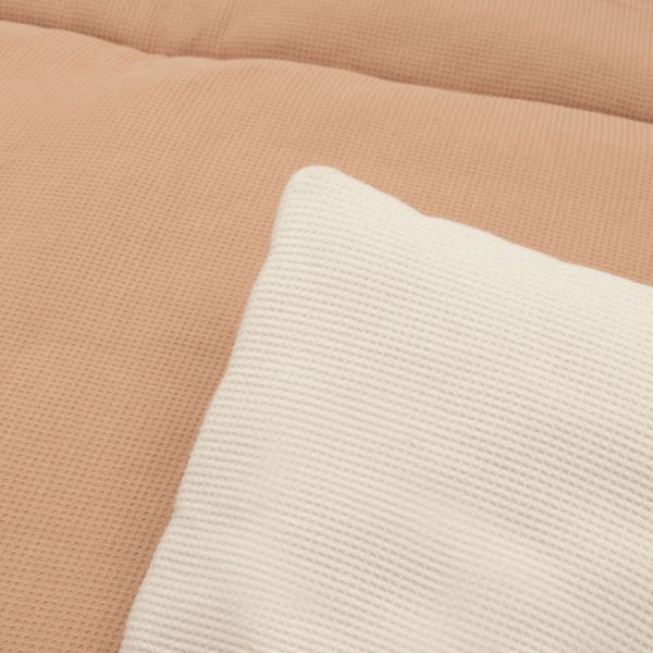 Jollein Boxkleed - Little Waffle - 75 x 95 cm - Light Terra/Sand