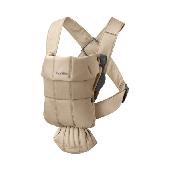BabyBjörn Mini Draagzak - Geweven - Beige