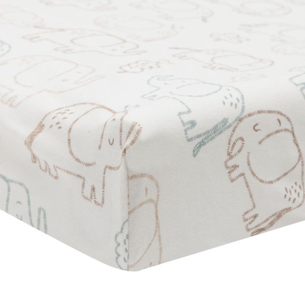Jollein Aankleedkussenhoes - Jersey - 50 x 70 cm - Elephant Tales Jollein Aankleedkussenhoes - Jersey - 50 x 70 cm - Elephant Tales