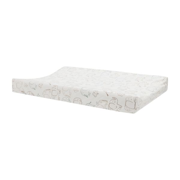 Jollein Aankleedkussenhoes - Jersey - 50 x 70 cm - Elephant Tales Jollein Aankleedkussenhoes - Jersey - 50 x 70 cm - Elephant Tales