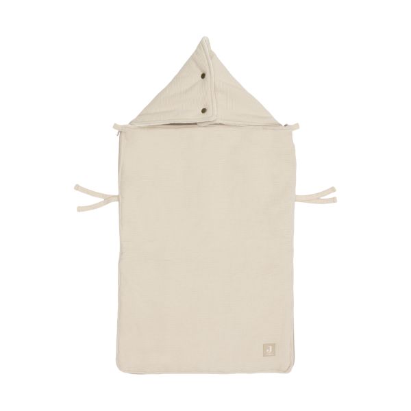 Jollein Voetenzak Little Waffle Sand Groep 0+ - 3/5-Punts Gordel