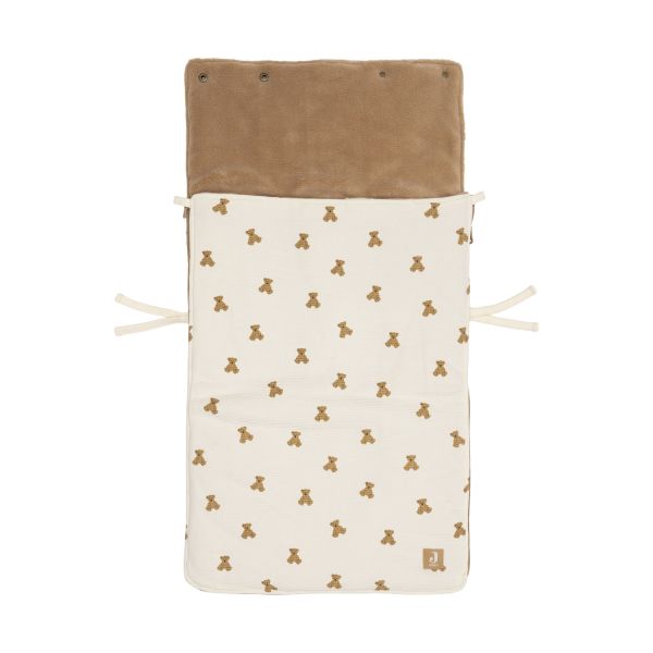Jollein Voetenzak Mini Teddy Bear Waffle Groep 0+ - 3/5-Punts Gordel