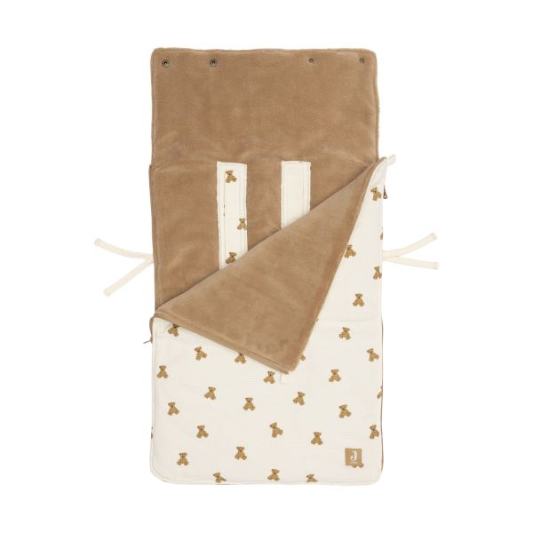 Jollein Voetenzak Mini Teddy Bear Waffle Groep 0+ - 3/5-Punts Gordel