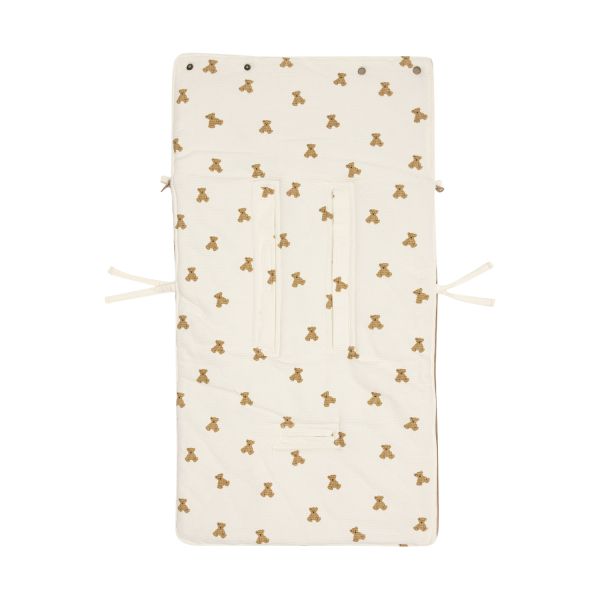 Jollein Voetenzak Mini Teddy Bear Waffle Groep 0+ - 3/5-Punts Gordel