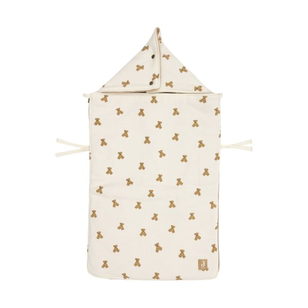 Jollein Voetenzak Mini Teddy Bear Waffle Groep 0+ - 3/5-Punts Gordel