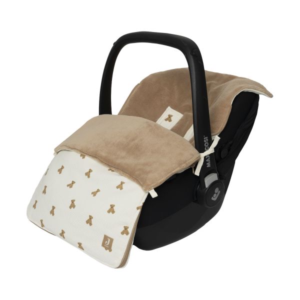 Jollein Voetenzak Mini Teddy Bear Waffle Groep 0+ - 3/5-Punts Gordel