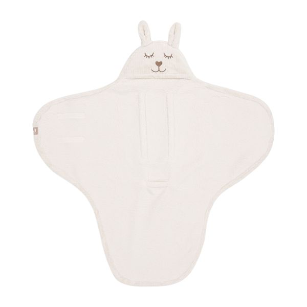 Jollein Wikkeldeken - Oatmeal - Bunny Cloudy Rib Jollein Wikkeldeken - Oatmeal - Bunny Cloudy Rib