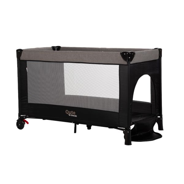 Qute Q-Break Campingbed - Jeans Taupe / Zwart Qute Q-Break Campingbed - Jeans Taupe / Zwart