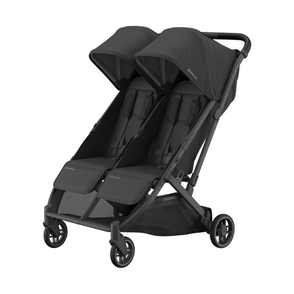 UPPAbaby MINU Duo Buggy - Jake Carbon Frame Met Zwart Leer UPPAbaby MINU Duo Buggy - Jake Carbon Frame Met Zwart Leer