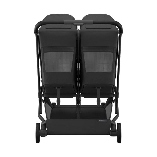 UPPAbaby MINU Duo Buggy - Jake Carbon Frame Met Zwart Leer UPPAbaby MINU Duo Buggy - Jake Carbon Frame Met Zwart Leer