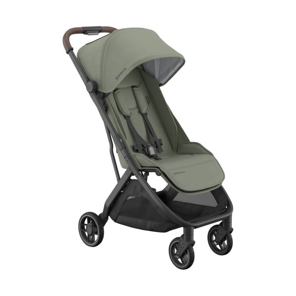 UPPAbaby Minu V3 Buggy - Evelyn Meadow Green Carbon Frame met Kastanje Bruin Leer UPPAbaby Minu V3 Buggy - Evelyn Meadow Green Carbon Frame met Kastanje Bruin Leer