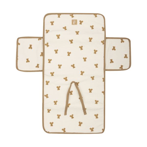 Jollein Verschoningsmat - Mini Teddy Bear Little Waffle Jollein Verschoningsmat - Mini Teddy Bear Little Waffle