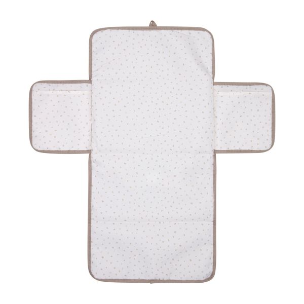 Jollein Verschoningsmat - Met Opbergvak - Milky Coffee - Cloudy Rib