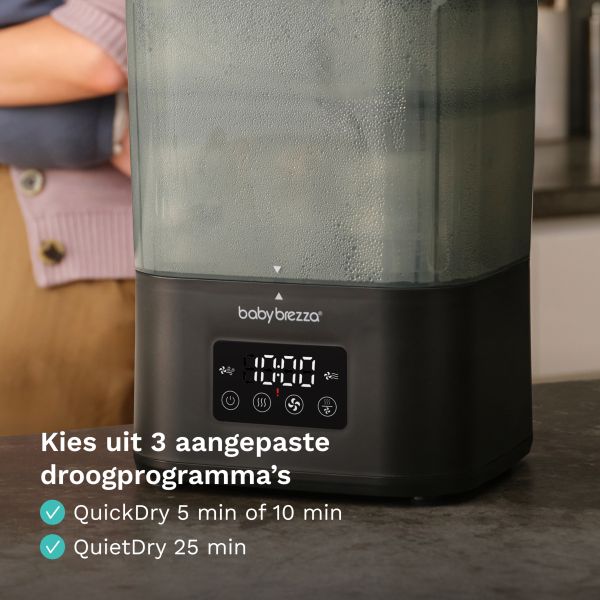 Baby Brezza SuperQuick Sterilisator & Droger - Matt Black