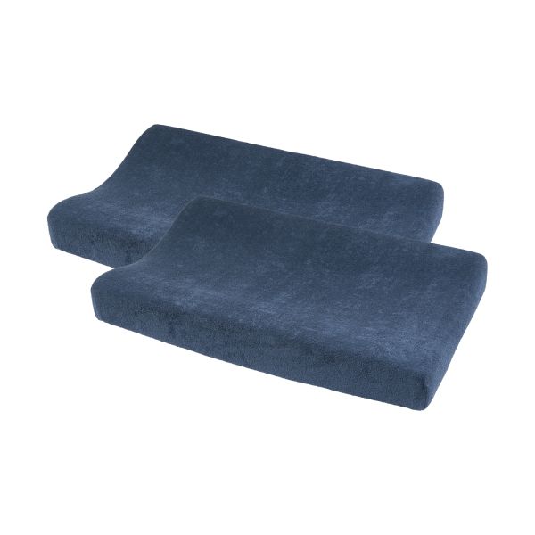 Meyco Aankleedkussenhoes Badstof Indigo 50x70 cm 2-pack
