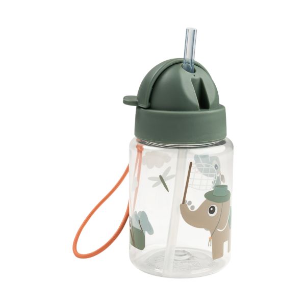 Done By Deer Drinkfles Met Rietje - Tiny Trails - Green - 280 ml Done By Deer Drinkfles Met Rietje - Tiny Trails - Green - 280 ml