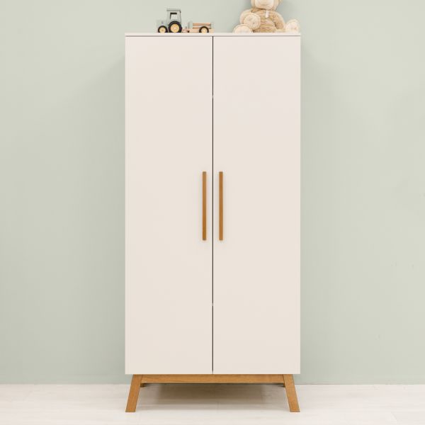 Bopita Ledikant 60 x 120 cm - Commode - 2-Deurskast - Kaleo - Dune / Rose Wood