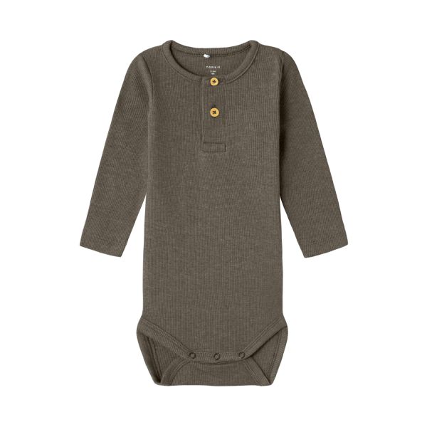 Name It Kab Button Romper - Mt. 50 - Bungee Cord Melange
