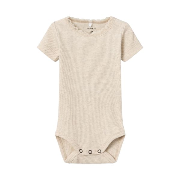 Name It Romper Kab Lace Korte Mouw Peyote Melange maat 56