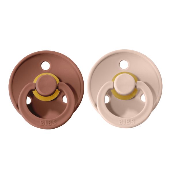 BiBs Fopspeen - Rond - 2 Stuks - 6-18 Mnd - Woodchunk/Blush BiBs Fopspeen - Rond - 2 Stuks - 6-18 Mnd - Woodchunk/Blush