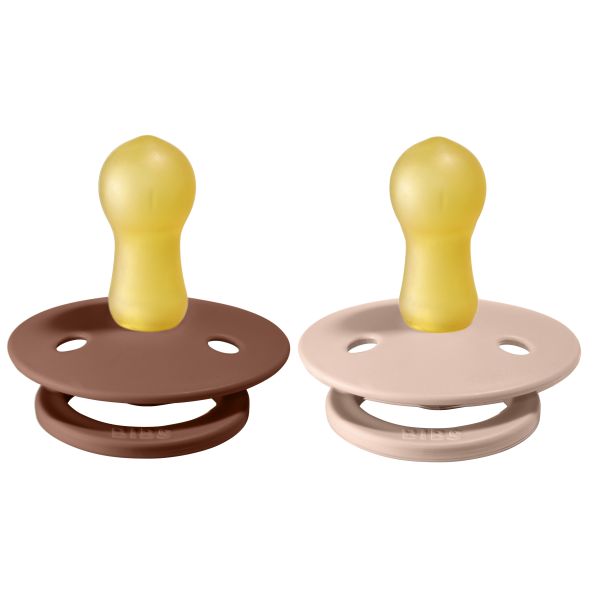 BiBs Fopspeen - Rond - 2 Stuks - 6-18 Mnd - Woodchunk/Blush BiBs Fopspeen - Rond - 2 Stuks - 6-18 Mnd - Woodchunk/Blush