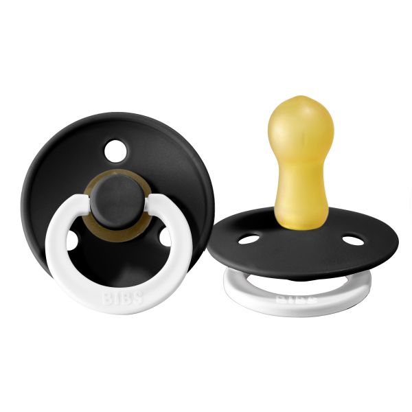 BiBs Glow In The Dark Fopspeen - Rond - 6-18 Mnd - Black