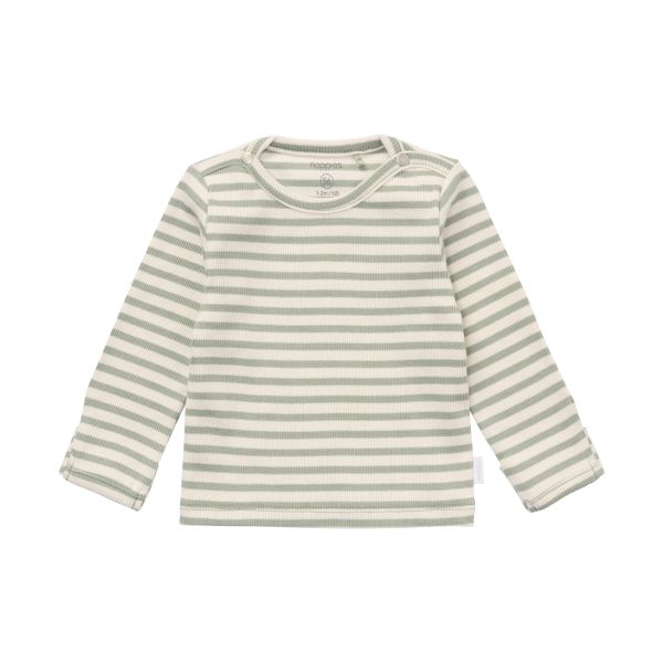 Noppies Shirt Stripe Lange Mouw - Maat 50 - Iceberg Green Noppies Shirt Stripe Lange Mouw - Maat 50 - Iceberg Green