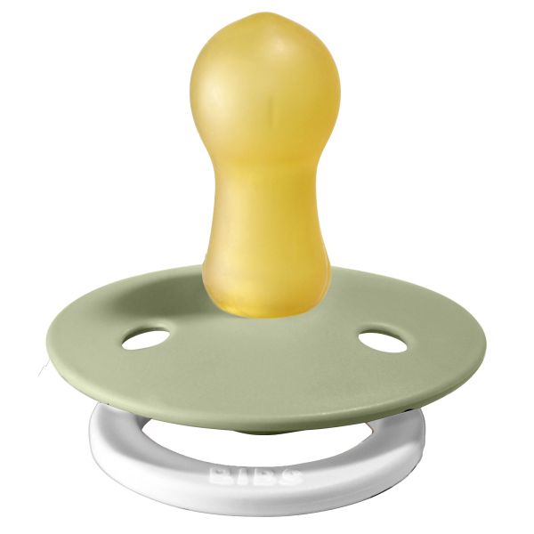 BiBs Glow In The Dark Fopspeen - Rond - 6-18 Mnd - Sage BiBs Glow In The Dark Fopspeen - Rond - 6-18 Mnd - Sage