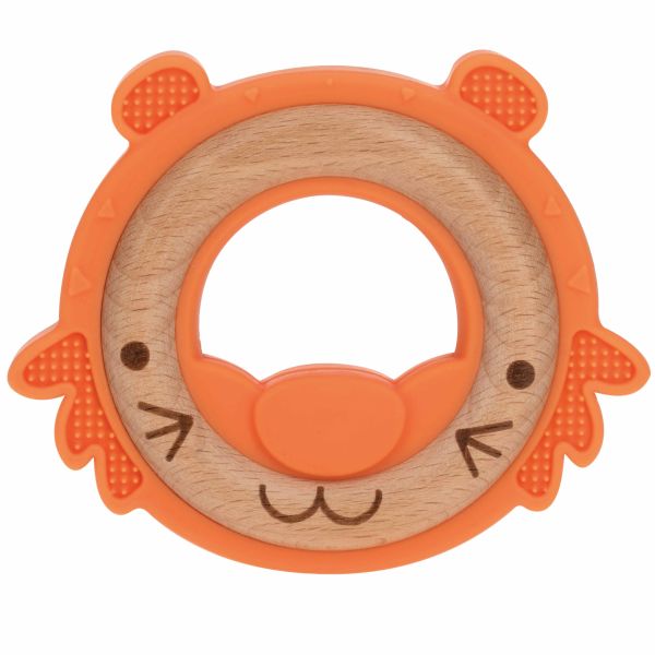 Nûby Hout/Silicone Bijtring Tijger 3mnd+