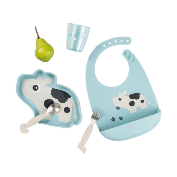 Done By Deer Dotti Stick&Stay Bord - Silicone - Blue