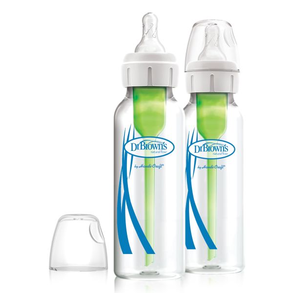 Dr. Brown's Fles Standaard Hals Glas Options+ 250ml 2-Pack Dr. Brown's Fles Standaard Hals Glas Options+ 250ml 2-Pack