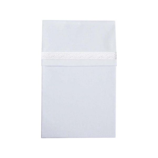 Cottonbaby Wieglaken Barok Wit 75 x 90 cm Cottonbaby Wieglaken Barok Wit 75 x 90 cm