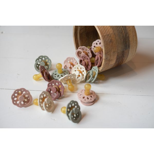 BiBs Boheme Fopspeen - Rond - 6-18 Mnd - Blossom 