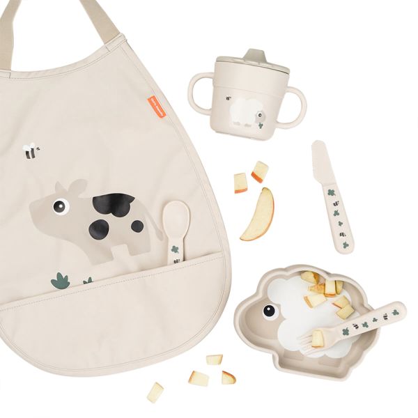 Done By Deer Sheepy Stick&Stay Bordje - Silicone - Sand 