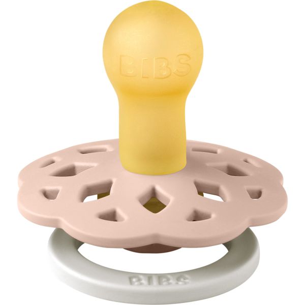 BiBs Boheme Glow In The Dark Fopspeen - Rond - 0-6 Mnd - Blush