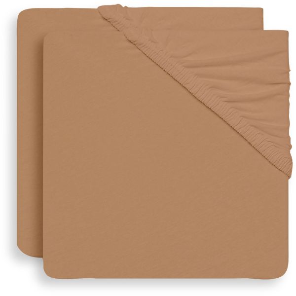 Jollein Hoeslaken - (2pack) - 40/50x80/90cm - Jersey - Biscuit 