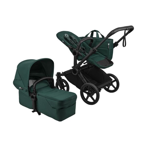 Bugaboo Donkey 6 Twin Essentiële Bundel - Black/Fern Green Bugaboo Donkey 6 Twin Essentiële Bundel - Black/Fern Green