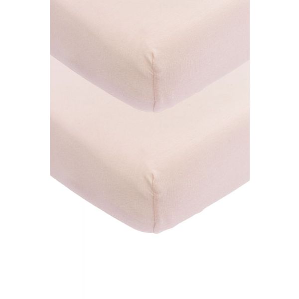 Meyco Ledikanthoeslaken Jersey Soft Pink 60x120cm 2-Pack