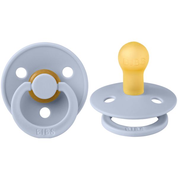 Bibs Fopspeen Round 0-6mnd Dusty Blue