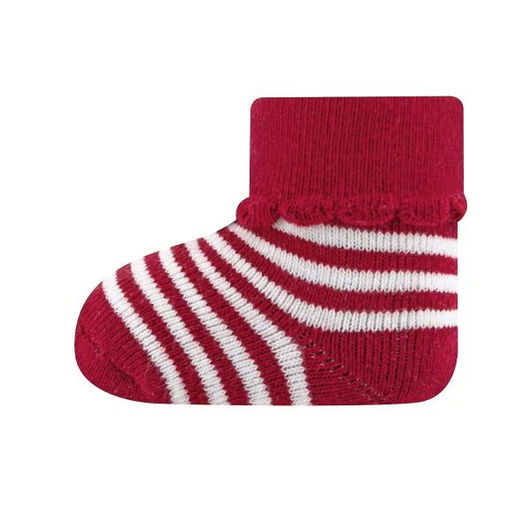 Ewers Babysokken 3-Pack - Hartjes/Streepjes - Rood/Wit Ewers Babysokken 3-Pack - Hartjes/Streepjes - Rood/Wit
