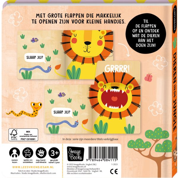 Imagebooks Flappenboek Dieren In De Jungle Imagebooks Flappenboek Dieren In De Jungle