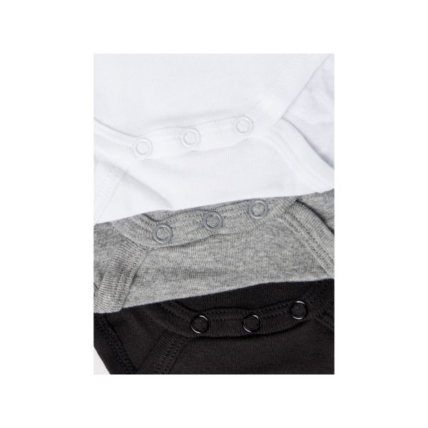 Name It Romper Korte Mouw 3-Pack White Black Grey 

 56