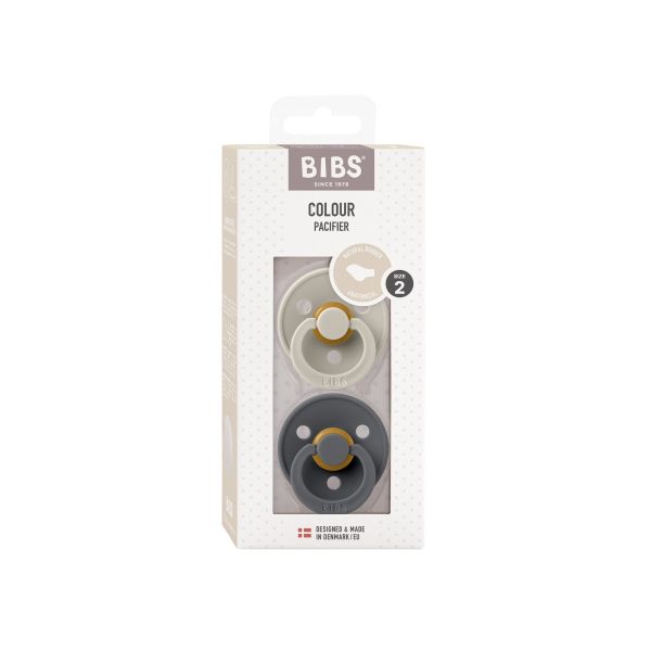 BiBs Fopspeen - Anatomisch - 2 Stuks - 6-18 Mnd - Sand/Iron BiBs Fopspeen - Anatomisch - 2 Stuks - 6-18 Mnd - Sand/Iron