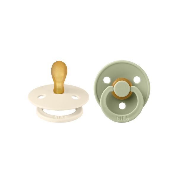 BiBs Fopspeen - Symmetrisch - 2 Stuks - 0-6 Mnd - Ivory/Sage BiBs Fopspeen - Symmetrisch - 2 Stuks - 0-6 Mnd - Ivory/Sage