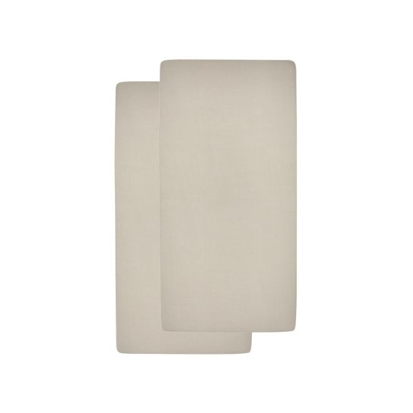 Meyco Juniorhoeslaken Jersey Sand 70 x 140/150 cm (2-Pack)