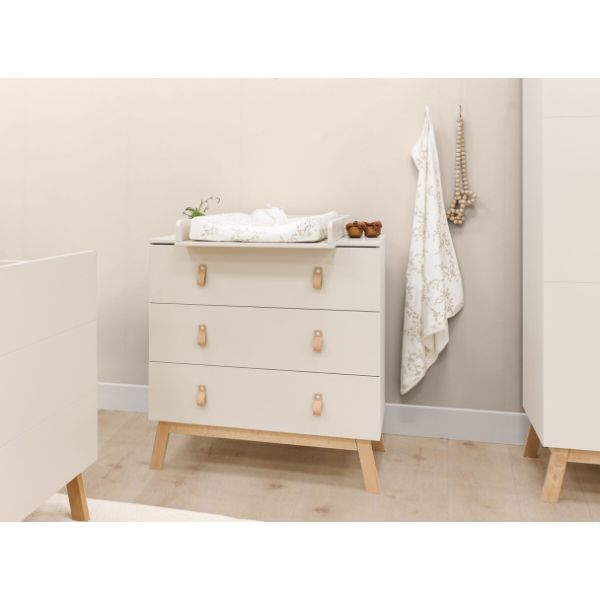 Bopita Meegroeibed 70 x 140 cm - Commode - Lines - Dune / Natural