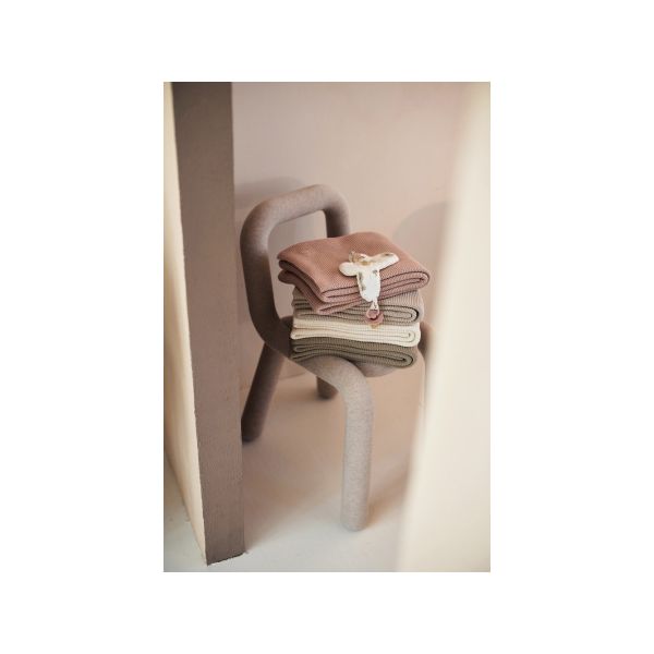 Jollein Basic Knit Ledikantdeken - 100 x 150 cm - Wild Rose