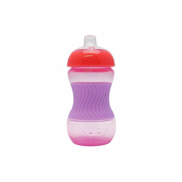 Nuby Beker Mini Easy Grip Met Silicone Huls Roze 180ml 4mnd+ Nuby Beker Mini Easy Grip Met Silicone Huls Roze 180ml 4mnd+