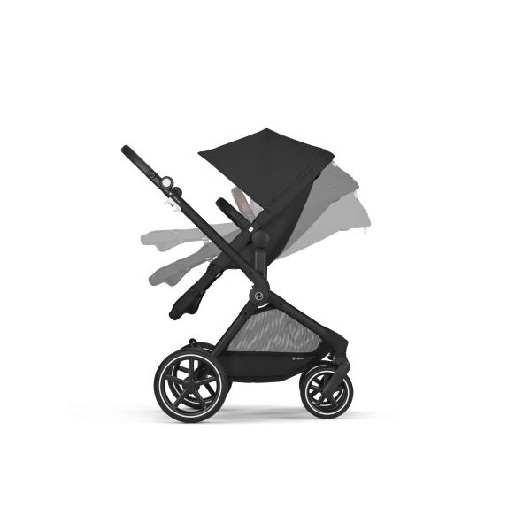 Cybex Kinderwagen Eos Lux BLK Moon Black Incl. Aton B2 i-Size & Adapter